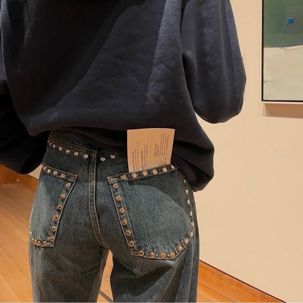 REFORMATION NWT Cary Studded Slouchy Fit Jeans 26